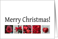 Merry Christmas - Red Collage warm holiday wishes card
