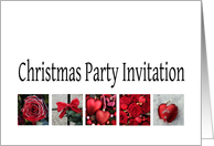 Christmas Party Invitation Red Collage warm holiday wishes card