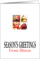 Illinois Season’s Greetings - 4 Ornaments collage card