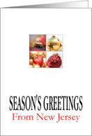 New Jersey Season’s Greetings - 4 Ornaments collage card