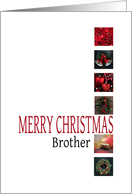 Brother - Merry Christmas - Red christmas collage card
