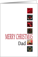 Dad - Merry Christmas - Red christmas collage card
