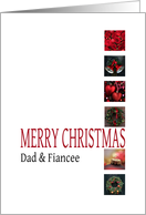 Dad & Fiancee - Merry Christmas - Red christmas collage card