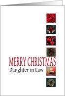 Daughter in Law - Merry Christmas - Red christmas collage card