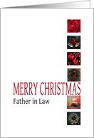 Father in Law - Merry Christmas - Red christmas collage card