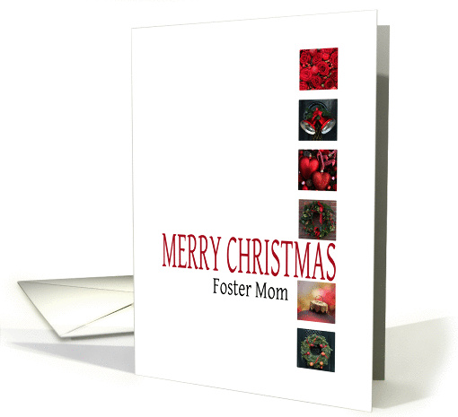 Foster Mom - Merry Christmas - Red christmas collage card (1131578)