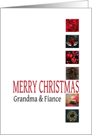 Grandma & Fiance - Merry Christmas - Red christmas collage card