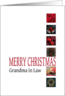 Grandma in Law - Merry Christmas - Red christmas collage card