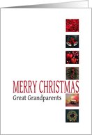 Great Grandparents - Merry Christmas - Red christmas collage card