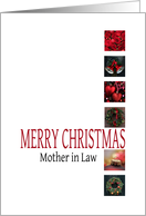 Mom in Law - Merry Christmas - Red christmas collage card