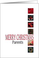 Parents - Merry Christmas - Red christmas collage card