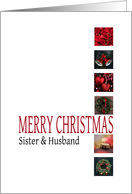 Sister & Husband - Merry Christmas - Red christmas collage card