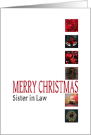 Sister in Law - Merry Christmas - Red christmas collage card