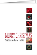 Sister in Law to Be - Merry Christmas - Red christmas collage card