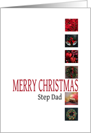 Step Dad - Merry Christmas - Red christmas collage card