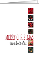 From both of us - Merry Christmas - Red christmas collage card