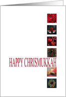 Happy Chrismukkah interfaith holiday card - Red collage card