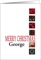 Merry Christmas Customize for Any Name - Red collage card