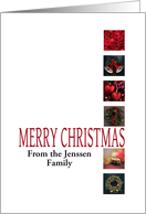 Merry Christmas from ... Customize for Any Name - Red collage card