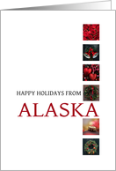 Alaska Happy Holidays - Red christmas collage card