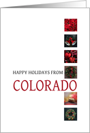 Colorado Happy Holidays - Red christmas collage card