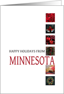 Minnesota Happy Holidays - Red christmas collage card