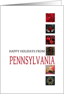 Pennsylvania Happy Holidays - Red christmas collage card