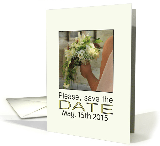 Save the Date - Custom Front - Bride & Bouquet card (1158838)