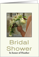 Bridal shower invitation - Bride & Bouquet card