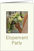 Elopement Party invitation - Bride & Bouquet card