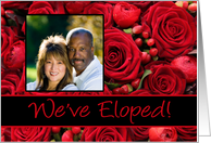 Elopement Announcement - Custom Front - Red roses card