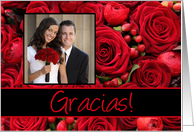 Italian Wedding thank you - Custom Front - Red roses card