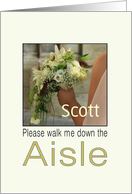 Walk me down the Aisle - Customize for any name - Bride & Bouquet card