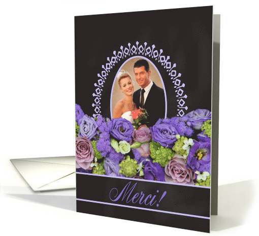 Merci - French Wedding Thank You - Chalkboard roses -... (1186210)