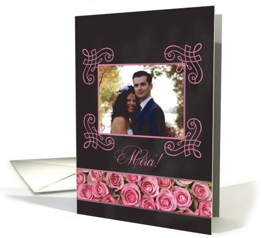 Merci - French Wedding Thank You - Chalkboard roses -... (1186350)
