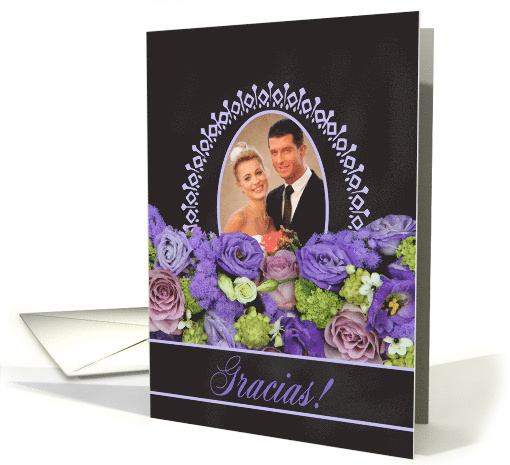 Gracias - Spanish Wedding Thank You - Chalkboard roses -... (1186374)