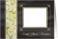 Bridal Shower Invitation - Chalkboard roses - Custom Front card