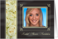 Bridal Shower Invitation - Chalkboard roses - Custom Front card