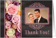 Wedding Thank you - Chalkboard roses - Custom Front card