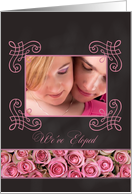 Weve Eloped! - Chalkboard roses - Custom Front card