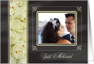 Just Married - Chalkboard roses - Custom Front card