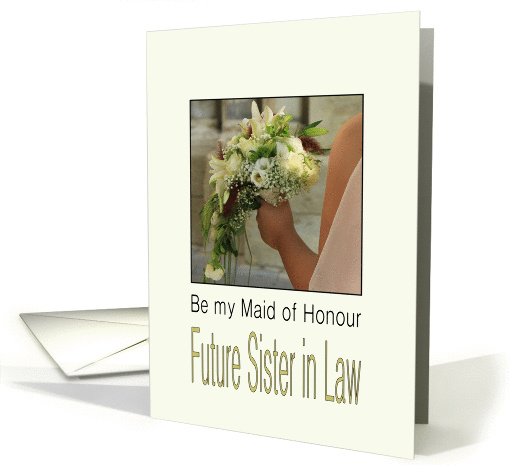 Future Sister in Law Will you be my Maid of Honour Bride... (1189714)