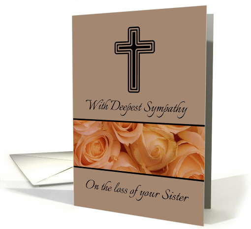 Sister Sympathy - soft orange rose card (1191594)