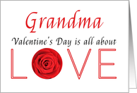 Grandma - Valentine’s Day Card All about love card