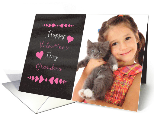 Grandma - Valentine's Day Card Chalkboard look Photo card (1195014)