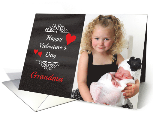 Grandma - Valentine's Day Card Chalkboard look Photo card (1195016)