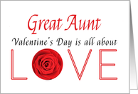 Great Aunt - Valentine’s Day is All about love card