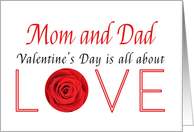 Mom & Dad - Valentine’s Day is All about love card