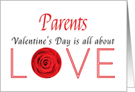 Parents - Valentine’s Day is All about love card