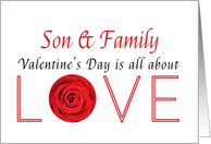 Son & Family - Valentine’s Day is All about love card